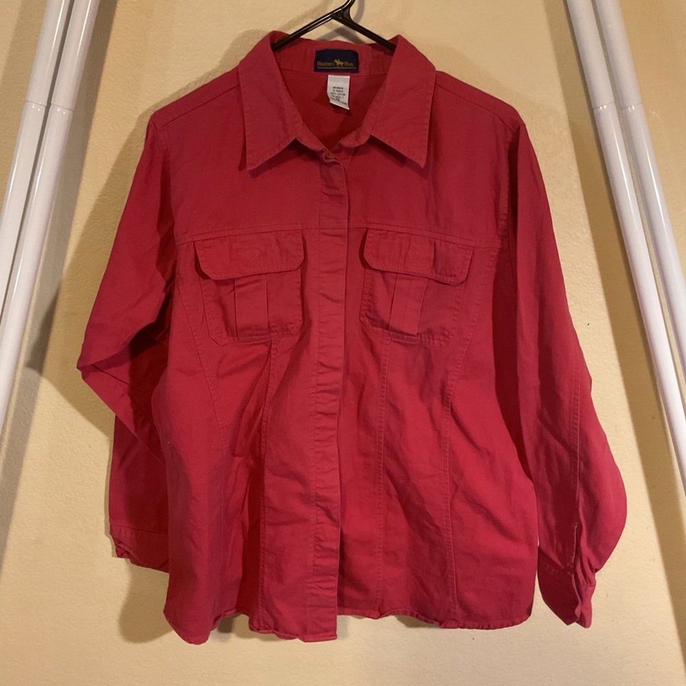 Hunters Run Vintage Red Button-Up Shirt Size A6